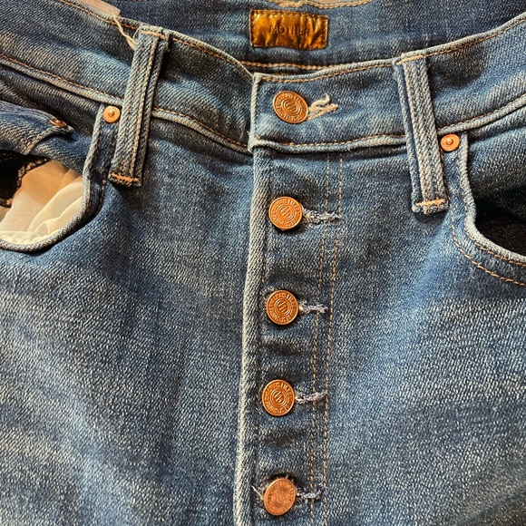 MOTHER Dark Blue Flare Jeans - Picture 3 of 9